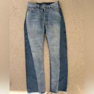 Women's Levi's 501 spliced jeans size 28